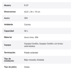PILETA JOHNSON DOBLE A304 R37 - Imagen 2