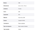 PILETA JOHNSON DOBLE A304 ESQUINERA X28 - Imagen 2