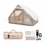 CARPA INFLABBLE CON DOBLE TECHO y BOMBA MANUAL 3 × 2,20 m