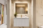MUEBLE SCHNEIDER GLAM GLACIAR 80 cm c/mesada