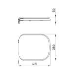 TAPA ASIENTO BARI HDF HERRAJES METALICOS - Imagen 2