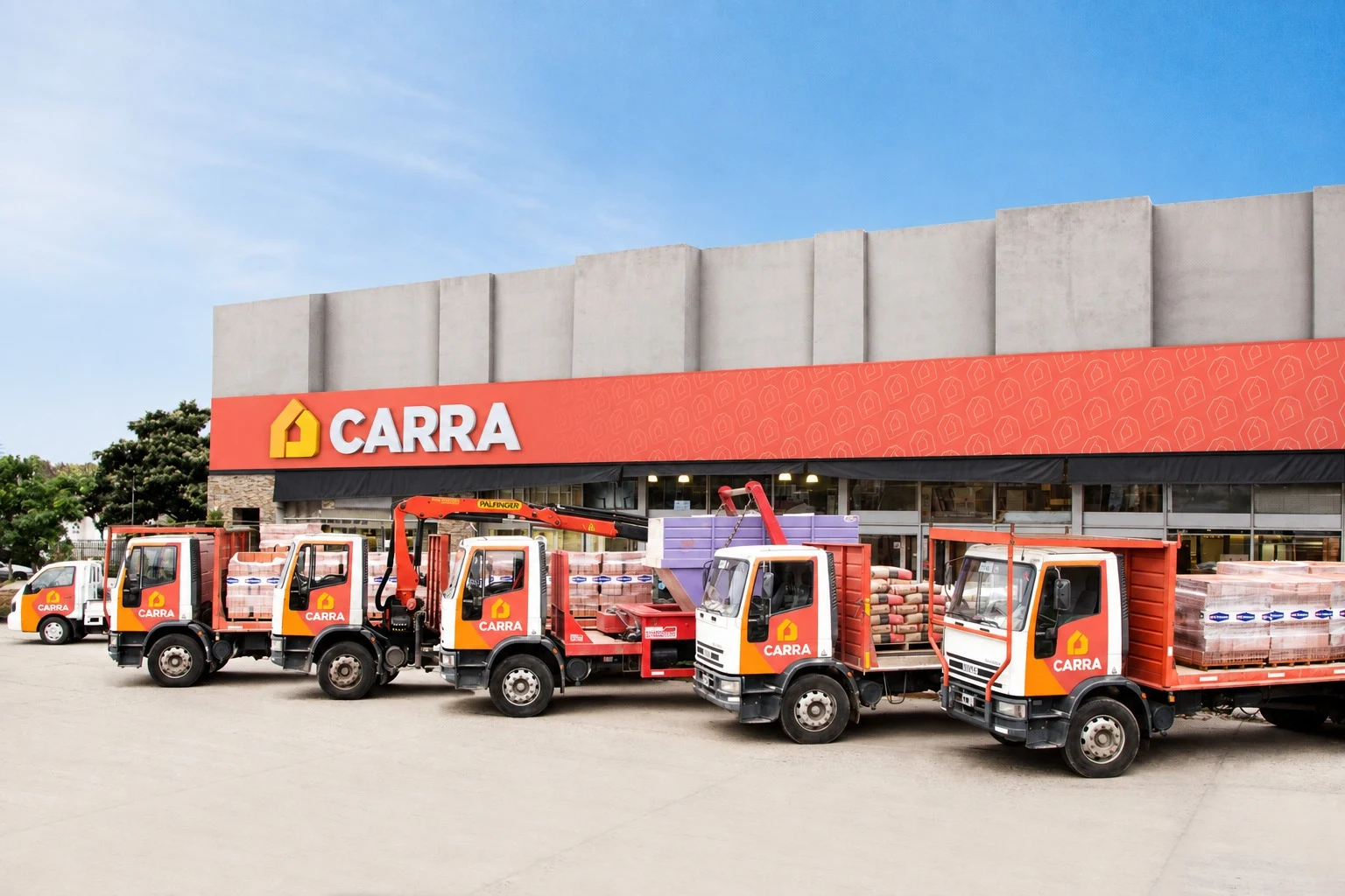 Local de Carra Sanitarios en Bv. España 931, Villa María, con su flota de camiones